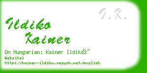 ildiko kainer business card